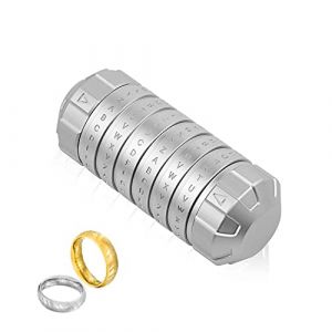 Cryptex Boîtes puzzle Da Vinci Code Mini serrure Cryptex avec compartiments cachés Anniversaire, Saint-Valentin, cadeaux d'anniversaire mystérieux pour la famille et les amis (Lincman, neuf)