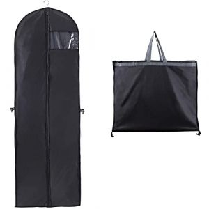 Niviy Housse Robe de Mariée 60x180cm Housse Vetement Longue Fenêtre Visible de Demoiselle D'honneur Anti Poussière Etanche Mite Humidité Pliable et Portable Fermeture à Glissière Bilatéral(1PCS) (Kaidishi-EU, neuf)