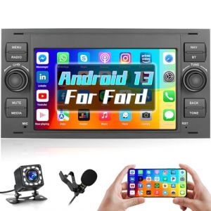[1G+32G] Hikity Autoradio Android13 pour Ford Fiesta Focus Mondeo Transit C-Max S-Max, 7 Pouces Radio Voiture Android 2 Din avec GPS/Mirror Link/WiFi/Bluetooth/FM/2USB/MIC/Caméra de Recul (wenheyou, neuf)