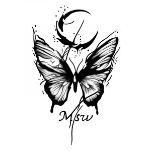 5 PCS demi - lune papillon tatouage autocollant imperméable femmes bras durable clavicule semi - permanent (JM LIFE, neuf)