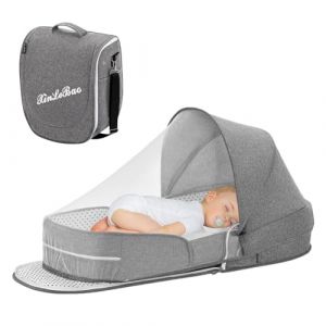 Couchette de chevet pour bébé, lit de nouveau-né respirant, couffin pliant, chaise longue pour bébé, berceau de voyage pliable, lit de voyage, facile à transporter, couchette de chevet, couffin pliabl (jinckmz, neuf)