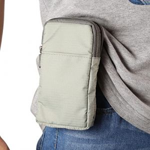 Sac de Ceinture pour T&eacute;l&eacute;phone Homme, Portefeuille pour T&eacute;l&eacute;phone Portable, Multiples Sac de Voyage Sac &agrave; Main &agrave; Bandouli&egrave;re Homme Housse de Transport Coque Portefeuille avec Clip Boucle de Ceinture (Burlife, neuf)