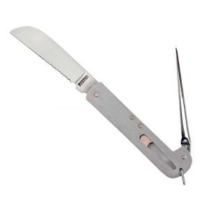 AUSONIA - COUTEAU DE MARIN AVEC LAME EN ACIER INOX AVEC CROCHET DE 19,5 CM, LAME 6 CM (Ausonia Spa, neuf)