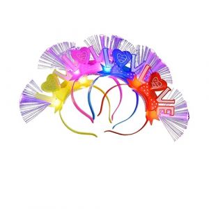 FRCOLOR 4 Pi&egrave;ces bandeau lumineux hair charms hair toppers cerceau de cheveux bandeau LED bande de cheveux articles de f&ecirc;te (Laners, neuf)