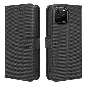 Coque Cuir pour Huawei Nova Y61 Coque Housse Etui Cover,Coque pour Huawei Nova Y61 Eve-LX9 EVE-LX9N Eve-LX3 Coque Etui en Cuir PU pour t&eacute;l&eacute;phone Portable Black (Jielangxin, neuf)