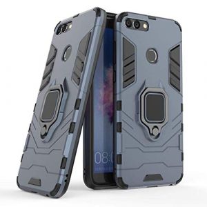 Compatible avec Huawei P Smart Coque, Anneau de Support Téléphone Voiture Magnétique Bague 360 Étui de Protection pour Huawei P Smart, Enjoy 7S (Bleu Marine) (DaMain, neuf)