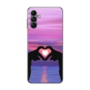 KARTXITAI Coque Compatible avec Samsung Galaxy A04s,Housse &Eacute;tui de Protection en Ultra Transparente Silicone en Gel TPU Souple Case Cover Shock-Absorption-Love, Ciel, Coucher de Soleil (KARTXITAI, neuf)