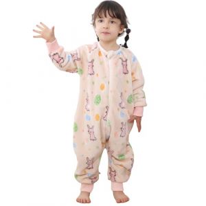 COOKY.D Unisexe B&eacute;b&eacute; Filles Flanelle Manches Longues Sacs De Couchage avec Jambes Toddler Zipper Cartoon Couverture Portable,Lapin 3-4 Ans (MICHLEY INTERNATIONAL, neuf)