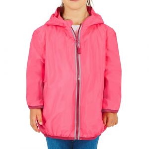 PERLETTI Veste Imperm&eacute;able Enfant 6 7 8 9 10 11 Ans - Veste Blouson de Pluie Fille Fillette Gar&ccedil;on avec D&eacute;tails R&eacute;fl&eacute;chissants - Manteau Coupe Vent Rose Bleu de Sport Outdoor (8/9 Ans, Rose) (PERLETTI, neuf)