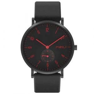 Dayllon Montre pour Homme, Minimaliste, Ultra Fine, &eacute;tanche, Tendance, d&eacute;contract&eacute;e, de Luxe, analogique, &agrave; Quartz (Noir Rouge) (Youyouzijin, neuf)