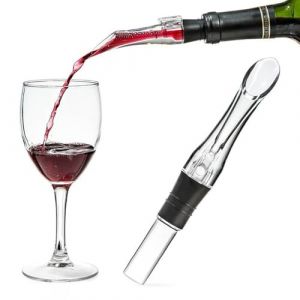 CALLYSONIC Carafe &agrave; d&eacute;canter pour vin rouge, bec verseur &agrave; vin, bec verseur anti-goutte, a&eacute;rateur de vin, d&eacute;canteur de vin, bec verseur &agrave; d&eacute;canter, accessoires de vin, bec verseur, noir (HSYTEK-Direct, neuf)