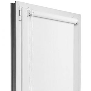 Estika Store occultant sans perçage - Largeur du Tissu - 110 cm x 120 cm - Blanc - Stores à enroulement pour fenêtres sans percer, Stores Klemmfix pour fenêtres à l'intérieur (Estika, neuf)