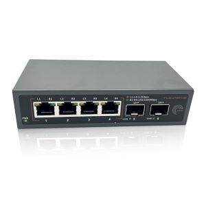 Elfcam® - 10Gb Commutateur Switch Fibre Optique Compatible avec Freebox Ultra et Orange Livebox 6, avec 2 Ports 10G SFP+ et 4 Ports 2,5 Gigabit Ethernet RJ45, Rallonge Votre Réseau 10Go (Elfcam® Fulfilment Service, neuf)