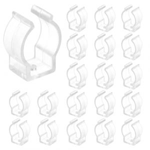 YUVKIN 20 Pcs Support Tube LED Clips de Fixation en U pour Tubes Fluorescents T8 (20mm) (HerEdit, neuf)