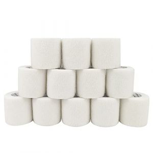 COMOmed white 5cm bandage cohésifs, auto bande cohésive ,pansements bande cohesive adhesive bandages 12 rouleaux (Yuganluo, neuf)