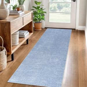 Tapis Couloir Long Tapis de Cuisine Devant Evier Lavable Antiderapant 90 x 160 cm Tapis de Passage Couloir Paillasson Tapis Entree Interieur Tapis de Sol pour Couloir Cuisine Chambre Escalier Bleu (jintailan888, neuf)