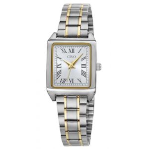 CIVO Montre Femme Rectangulaire Analogique: Retro Élégant Petit Mode Montres pour Femmes - Etanche Cadeau Argent et Or Chic pour Femmes (CIVO Direct-FR, neuf)