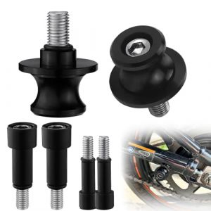 LPZMPZ 2 Pi&egrave;ces Bobine de Bras Oscillant, Diabolos Moto Noir Universel M6 M8 M10, Accessoires de Moto compatible avec Yamaha R1 R6 MT09 MT07 R3 R15 FZ1 FZ6, Honda CB500 CBR500 CRF1100L etc (LPZMPZ, neuf)