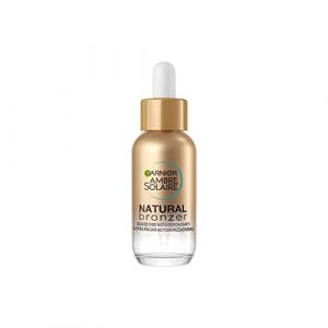 Garnier Serum Autobronzant Hydratant Visage Ambre Solaire Natural Bronzer au Bronzage Actif d'Origine Végétale Formule Vegan Sans Parfum à l'Acide Hyaluronique et à l'Eau de Coco - Flacon de 30ml (Happycosmetic⭐⭐⭐⭐⭐, neuf)