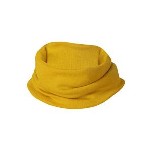 Engel Naturel, Écharpe tube pour enfant finement côtelée, 70 % laine (kbT), 30 % soie (safran). (KoMaG, neuf)