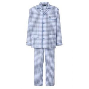 El B&uacute;ho Nocturno Pyjama Homme Long Popeline M&eacute;lange - Veste Manches Longues Boutonn&eacute; Rayures Carreaux Classique Elegant - Ensemble H&ocirc;pital Grandes Tailles S-5XL, 60% Coton, 40% Pol., Bleu 1403, 5XL (El B&uacute;ho Nocturno, neuf)