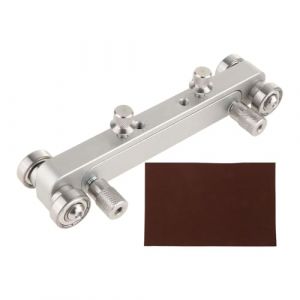 F Fityle Ponceuse pour Sillet et Chevalet de Guitare, Outil de Luthier en Alliage d'Aluminium avec Papier de Verre, Accessoire de R&eacute;paration et l'Entretien du Sillet de Chevalet de Guitare, Argent (Homegarden FR, neuf)