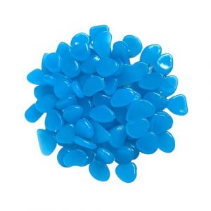 300 PCS Lumineuses Cailloux, Galet Lumineux, Caillou Phosphorescent, Galets Lumineux Cailloux, Galets Brillants Décoratifs pour Extérieur Jardin Aquarium Galets Lumineux qui Brillent Dans Noir, Bleu (WeiLi Technology, neuf)