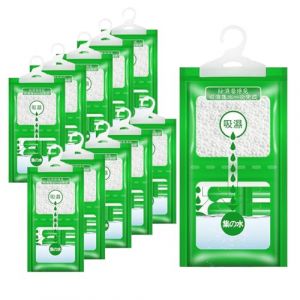 10 Pi&egrave;ces Vert Sac de D&eacute;shumidification,Sachets D&eacute;shumidificateurs D&rsquo;armoire,Absorbeur D&rsquo;humidit&eacute; Placard,Convient pour les Probl&egrave;mes D&rsquo;humidit&eacute; dans les Chambres &agrave; Coucher et les Salles de Bain (NAMIS, neuf)