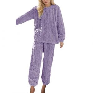 LKRSEEF Pyjama Femme Hiver Pilou Sexy Polaire Chaud Et Doux Ensemble V&ecirc;tements De Nuit Tenue D'int&eacute;rieur Couple Pilou-Pilou (LKRSEEF FASHION, neuf)