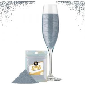 Twinkle my Drink® Silver mangeable glitter pour boissons - Poudre pailletée pour boissons, cocktails, vins mousseux et spiritueux - végétalien, sans goût - 12g pour plus de 60 boissons (Capstan UK, neuf)