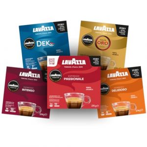 Lavazza, A Modo Mio, Assortiment de Capsules de Caf&eacute;, 100% Arabica, Intensit&eacute; 6 &agrave; 13, 180 capsules AMM, Passionale, Intenso, Delizioso, Dek, Oro (PENNGUIN-FR, neuf)
