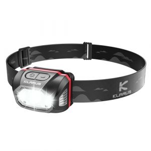 klarus HM1 Lampe Frontale Rechargeable 440 Lumens avec Détecteur de Mouvement, Torche frontale LED IPX6 étanche pour la course, le camping, la randonnée, la chasse (Klarus® EU Store, neuf)