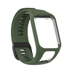 Bracelet de rechange pour montre connectée TomTom Golfer 2/Runner 2/Runner 3, Silicone, Pas de gemme (ZZHM, neuf)