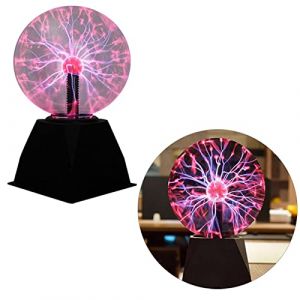 Lumi&egrave;re De Boule De Plasma, Boule &Agrave; Plasma De 3 Pouces Purifiant L'Air , Lampe Plasma Boule Magique Lampe De Boule De Plasma pour Cadeaux De No&euml;l Enfants - 10x14cm / 3.9x5.5in (Dushiw, neuf)