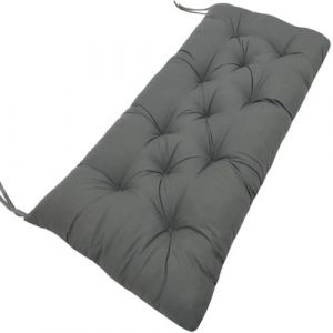 Coussin pour Banc de Jardin 90x50100x50 110x50 120x50 cm - Exterieur/Interieur - Coussins Assise & Dossier Souples - Confortable Coussins pour terrasse, Balcon, Banquette(Gray,110x50cmx8cm Thick) (Maedei Daner, neuf)