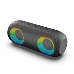 RYGHT &ndash; TOOGO L &ndash; R480361 - Enceinte Outdoor sans Fil avec LED RDB &ndash; 11H d&rsquo;autonomie, 9 Modes RGB, Micro int&eacute;gr&eacute; et Assistant Vocal &ndash; R&eacute;sistant &agrave; l&rsquo;Eau IPX7, Double appairage &ndash; Noir (Pearl Diffusion, neuf)