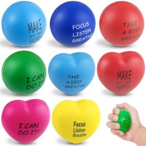 GZLCEU 8 Pcs Balle Anti Stress Adulte, PU Boule Anti Stress 2 Formes Boule Antistress pour Adultes et Enfants Soulager Le Stress et l'anxiété Balle Anti-Stress (GZLCEU, neuf)
