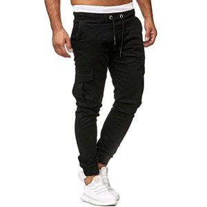 Pantalon Cargo Homme Jogging Chino Gris Jean Sarouel Harem Sweatpants Denim Noir Bas Survetement Pas Cher Vert Survet Noire Joggings Sport Trousers Pants Randonn&eacute;e Skate Jogger Kaki Travail Militaire (chengaokui993, neuf)