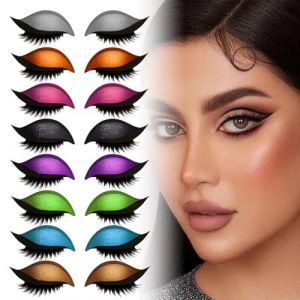 Bridle Bronze Eyelashes, Lazy Eye Shadow Eyelash Patch with Lashes, 3-in-1 Self-Adhesive All in One Magic Lashes, Questumble/Repairig Lazy Eyeshadow Eyelash,Waterproof Eyelashes Makeup Stickers (8PC) (YeManShengZhang, neuf)