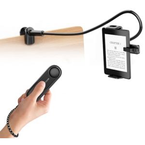 hogance Support pour Kindle avec RF T&eacute;l&eacute;commande Tourne Page (HKRC005) pour Lire au lit, eReaders Support et T&eacute;l&eacute;commande Liseuse for Kindle/iPad/Tablets, Cadeau pour Les Lecteurs (SHANGSHAN-EU, neuf)