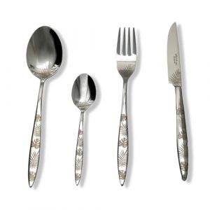 Lebrun Couverts - Ménagère TROPIC 3 MM - 24 Pièces - Service de Table - Acier Inox - Fourchettes - Cuillères - Couteaux Table - Set Couvert Cuisine - Couverts de Table - 12 Personnes (Lebrun, neuf)