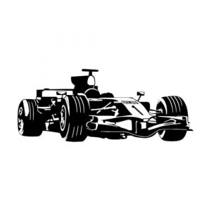 Formule 1 Voiture de course Garage Décor Chambre d'enfant Vinyle Sticker mural pour autocollants muraux pour chambre de bébé Garçon Mural-S-24x57cm-Black (LIUJIAHAO Sticker, neuf)