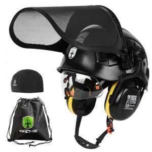 GREEN DEVIL Casque de protection pour tron&ccedil;onneuse foresti&egrave;re - Certifi&eacute; EN397 - Syst&egrave;me 5 en 1 avec protection du visage en maille, visi&egrave;re int&eacute;gr&eacute;e et protections auditives - Ventil&eacute;, pour (GreenDevil Safety, neuf)