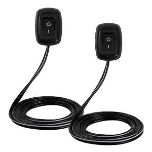 SPST Goutte d'eau Forme P&acirc;te Type Bouton Interrupteur, 2pcs 12V-230V/10A Commutateur &agrave; Bouton Poussoir de Voiture Interrupteur Marche/Arr&ecirc;t, pour Barre Lumineuse LED, Feux de Conduite Antibrouillard (WoYu, neuf)