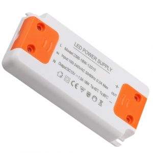 Transformateur LED 220v 18W, Transformateur Driver, Adaptateur de Transfo 12V Constante Ultra-Mince pour GU5.3 / MR16 / Cabint Lights/Light Strip/Spots (Funver, neuf)