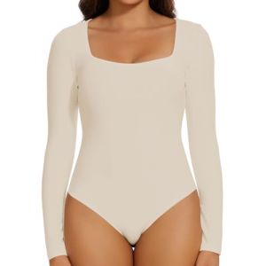 Joyshaper Body pour femme &agrave; manches longues &eacute;l&eacute;gant - Ensemble de haut de body avec string sexy pour femmes, XL (Joyshaper Direct FR, neuf)