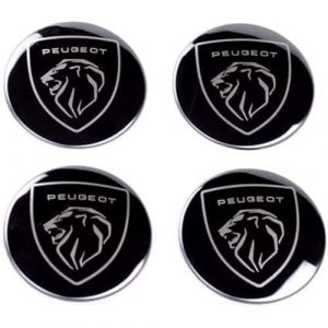 4 Pack de Autocollants de Capuchon de Roue pour Peugeot New 5008 4008 3008 2008 508 408 308 208 RCZ 56mm,Autocollant de Capuchon de Jante de Pneu,Capuchon de Moyeu,Autocollant de Badge (xiangchengshichiqingshangmaoyouxiangongsi, neuf)