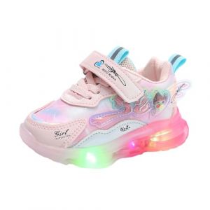 Chaussures lumineuses LED pour filles, chaussures de marche pour tout-petits, chaussures décontractées pour enfants et bébés Fille Bleu Respirant Fille Bleu Bout En Fille Transparent Hiver Baskets (Promotion Nouvel An, neuf)