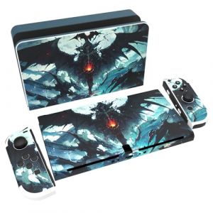 playvital Autocollant pour Switch OLED Protection,Sticker Skin pour Nintendo Switch OLED Manette & Console & Joycon & Dock-Champ du Diable (Game Skindecal Store, neuf)