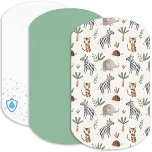 Lovely Hippo Draps Housses Cododo + 1 Al&egrave;se Prot&egrave;ge Matelas Compatible Iora - Drap Housse Cododo 100% Coton - Al&egrave;se 100% Imperm&eacute;able (Savane, 60 x 80 cm) (VRC Products France, neuf)